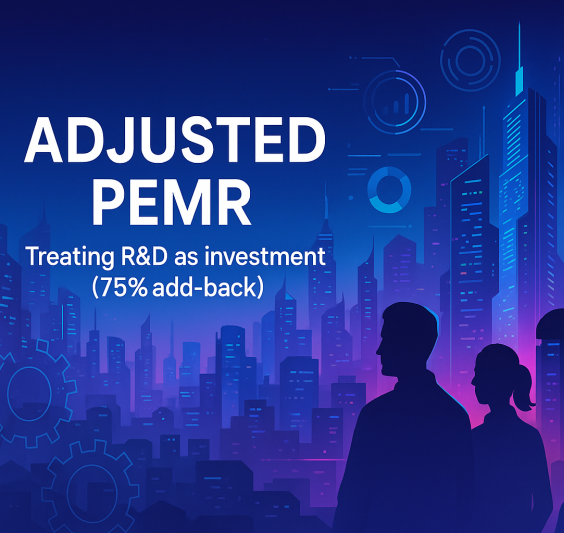 Using Adjusted PEmR to Value Tech Companies Investing Heavily in R&D